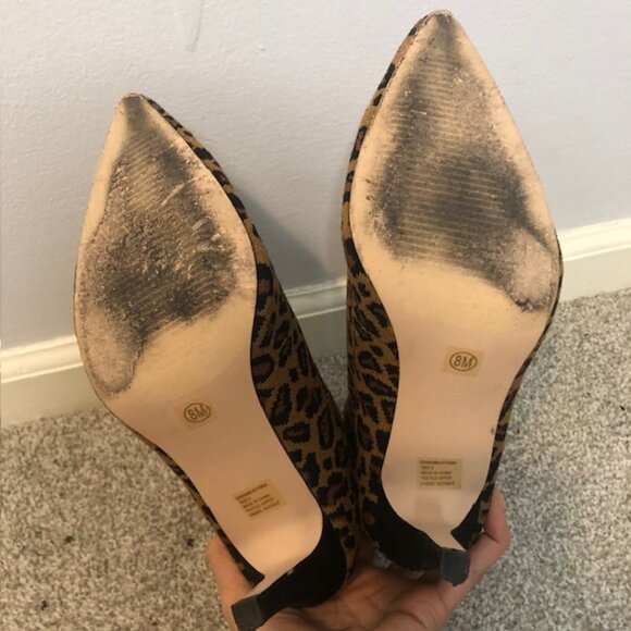 Leopard Print Knit Ankle Boots | Faux Suede 4" Heel | Size 8 | Chic & Comfy - Picture 5 of 7